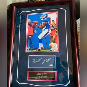 NY Giants UNC Tarheel fans - signed Hakeem Nicks photo - authenticated.